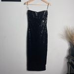 NEW SPRWMN Dress Sequin Strapless‎ Tube Midi Dress Black Size M Black Size M Photo 2