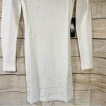 Bebe studded shoulder cut-out ivory sweater dress women Size XS Photo 7