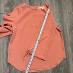 Forever 21  Contemporary Coral Pink Bell Sleeve Tie Cuff Blouse Top S Casual`` Photo 5