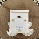 ON 34th Off White Stone Beading Boho Woven Raffia Drop Earrings Photo 4