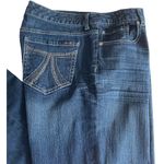 Seven7 Women Blue Jean Size 12 Boot Cut Five Design Pockets Embellished Photo 5