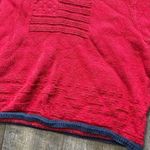 Vintage 90s Red USA American Flag‎ Knit Crewneck Crop Sweater Womens Size XL Photo 1