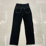 Reformation Cowboy High Rise Straight Jeans Black Photo 10