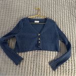 Urban Outfitters Outfitter Cropped‎ ribbed Cardigan in Blue Size Small Photo 1