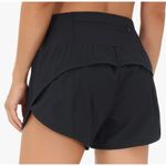 THE GYM PEOPLE High Waisted Running Shorts Size L Black New With Tag Size L Photo 6