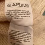 Madewell Cream Merino Wool Boxy L/S Gold Star Sweater Size SMALL *Small Flaw Photo 7