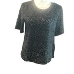 Glamorous  Black and White Polkadot Short Sleeve Blouse Photo 3