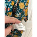 ZARA Green & Yellow Rose Floral Print Velvet Trim Romper Photo 3