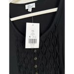 kim rogers Women's Black Honeycomb V-Neck Short Sleeve Flowy Top Size XXL NWT Photo 7