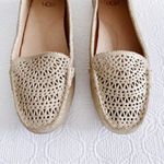 UGG  • Clair Loafer slip on metallic gold leather laser cut perforated moccasin Photo 2