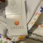 Shade & Shore swimsuit woman one piece white floral med coverage New Sz S Photo 5