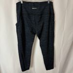 Womens Ododos Size 2X Blue Black Print Crop Fit Athletic Leggings High Rise Photo 5