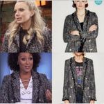 ZARA âTweedâlongâJacketâwithâPearlâbuttons Photo 3