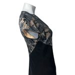 Jeffrey & Dara Black Dress Velvet Lace Cocktail 8 Gown Evening Party Glam Formal Photo 6