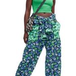 Diane Von Furstenberg NWT DVF for Target Collab Nylon Jazz Dot Green Sports Jumpsuit Oversized Baggy M Photo 3