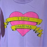 ✨ Vintage Single Stitch I Love Grandma Pink Lavender Shirt Size L Photo 1