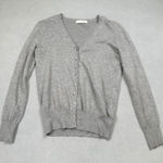 Active USA  Cardigan Sweater Womens Small Gray V-Neck Button Front Knitwear Photo 0