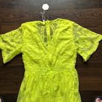Pinkblush Maternity Mesh Lace Maxi Dress Neon Lime Large Photo 8