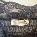 Free People NWT Condesa Mini Slip Lace Trim Sheer Black Slip Dress Size Medium Photo 4