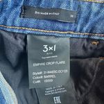 3x1 Empire Crop Flare High Waist Med Wash Blue Jeans Sz 30 Photo 6