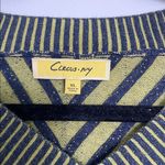 Circus by Sam Edelman Circus NY by Sam Edelman Stripe V-Neck Crop Sweater (Sz XL) Green Geo Striped Photo 3