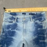 J Jill Womens‎ High Rise Cropped Jeans 8 Blue Tie Dye Cuffed Stretch Denim Photo 5
