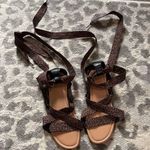Old Navy  Tie Up Leopard Sandals 7 Photo 0