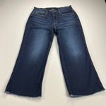Judy Blue Wide Leg High Rise Dark Wash Cropped Raw Hem Jeans JB82517DK Size 16W Photo 14