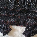 Free People  Floral Lolita Top Black Women's  size XS Photo 6