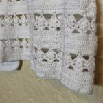 Jones New York Crochet White Cardigan Sweater with Intricate Lacy Pattern Small Photo 8