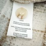 THREAD & SUPPLY | Shacket Plaid Oversized Warm Jacket Coat Taupe Combo | Large Gray Photo 5