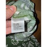 Christian Siriano New York‎ Green Floral Print Linen Blend Pants L summer vacay Size L Photo 3