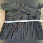 Betsy and Adam  Sleeveless Illusion Cutout Gown Black Sz 12 Photo 11