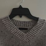 SheIn Neutral and Red Color lock V Neck Long Sleeve Sweater Photo 1