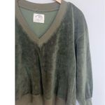Electric & Rose Women's Ava Velour Sweatshirt Hunter Green Size S Photo 6