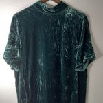 Eileen Fisher  PL TIE BACK VELVET SHIFT Luxury Dress in Pine Green Photo 6