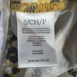 CAbi  Shacket Womens S White Yellow Cheetah Print Puff Sleeve Mandarin Artsy Photo 5