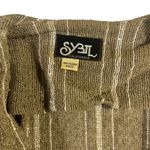 Vintage Sybil California Striped Maxi Dress Batwing Sleeve Belted Size Medium** Tan Photo 6