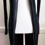 Theory  • Navy Wool Silk Long Duster Cardigan Crepe De Chine Photo 1