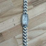 Citizen Eco-Drive Ladies Watch Silhouette Genuine Diamond, Pearl Dial Blue Hands Photo 3