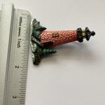 Vintage Decorative resin Lighthouse Brooch pin red brick black top Photo 2