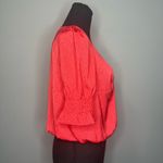 EXPRESS Red Blouse with Ring Accent Photo 3