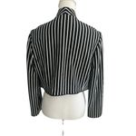 Chico's  Black White Striped Zip Trim Jacket Size US Medium / 1 Photo 4