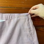 J JILL Women's Preppy Pink Linen Blend Stretch Button Ankle Pants Photo 7