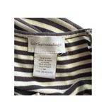 Soft Surroundings Striped Long Sleeve Shark bite hem top. Sz.M Black Size M Photo 5