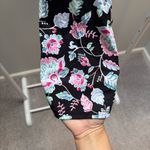 kim rogers Black Floral Quarter Button Blouse Photo 6