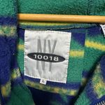 Vintage NY 10018 Fleece Sweatshirt Size Large Green Photo 2