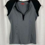 Spanx Black&Gray Active Cap Sleeve Exercise Top Sz.M Photo 4