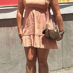 Aerie  Coral Smocked Mini Dress Photo 2