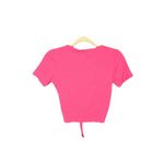 ZARA Blouse Womens Designer Cropped Short Sleeve V Neck Ladies Pullover Large Photo 3